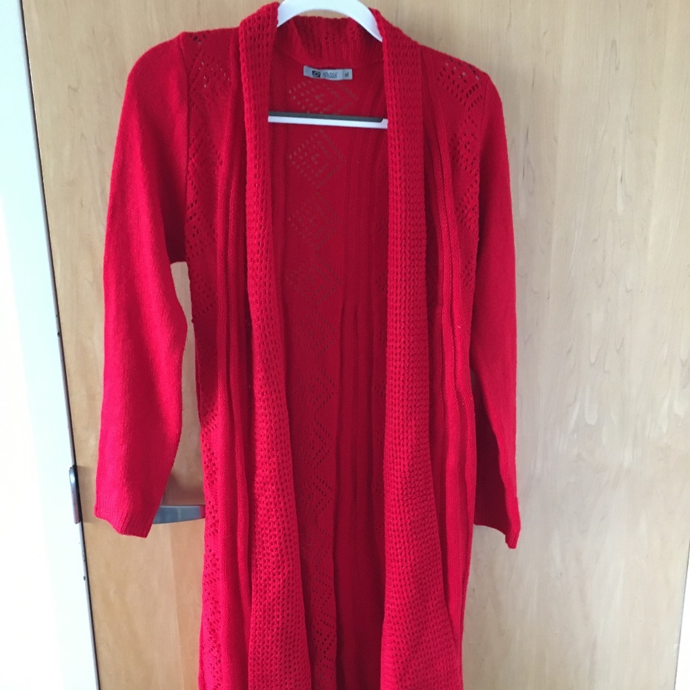 Red Cardigan - Long